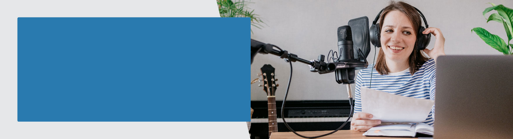 Narrator using Dolphin Publisher to record audio book